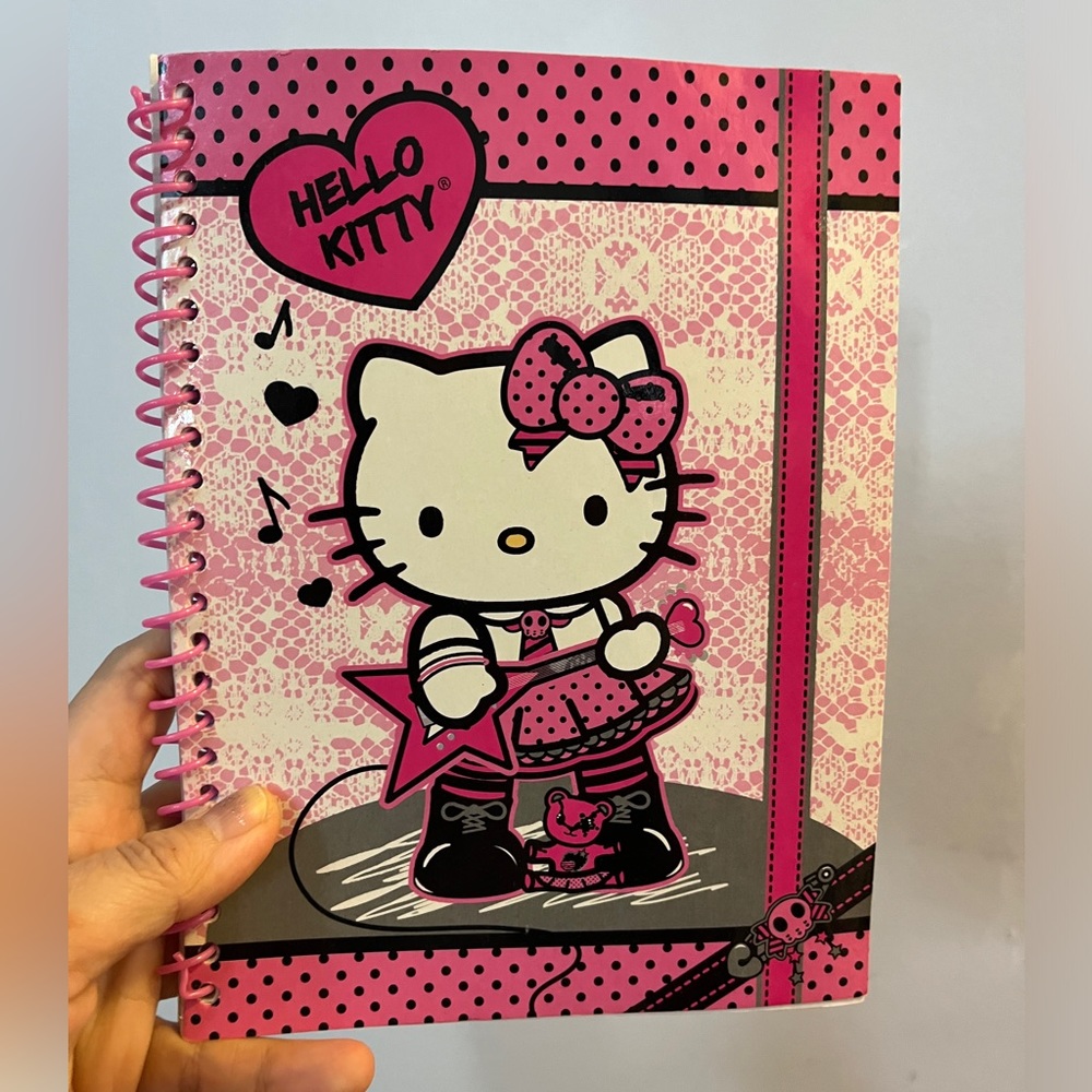 HELLO KITTY Notebook Music Journal Guitar Punk Kawaii Rock Artist SANRIO 2008 xo